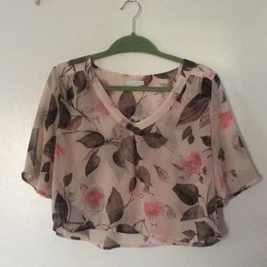New York & Company Crop Top Blouse (size small)